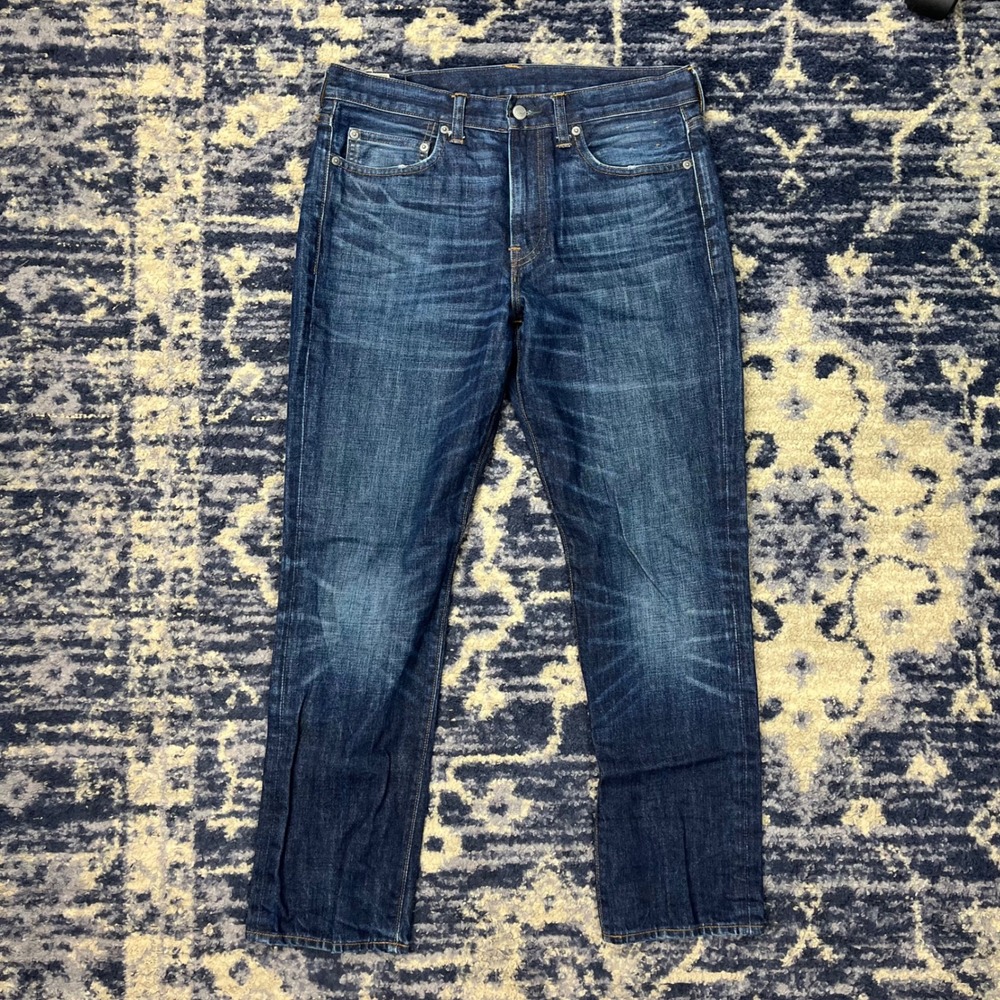 J.Crew 770 Straight Fit Japanese Kaihara Denim Jeans Blue 32x30 77388 Mens